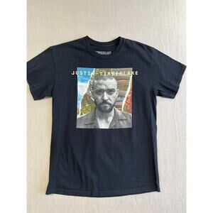 Justin Timberlake black graphic The Man of the Woods Tour Tshirt-M